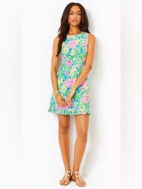 *NWT* Lilly Pulitzer Poppy Stretch Cotton Shift in “Multi Grove Garden” Sz. 16